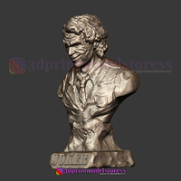 Joker Heath Ledger Bust Sculpt 3D print model - Thumbnail 3