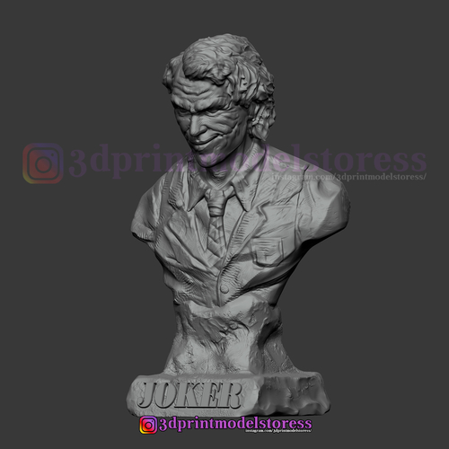 Joker Heath Ledger Bust Sculpt 3D print model 3D Print 288415