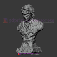 Joker Heath Ledger Bust Sculpt 3D print model - Thumbnail 5