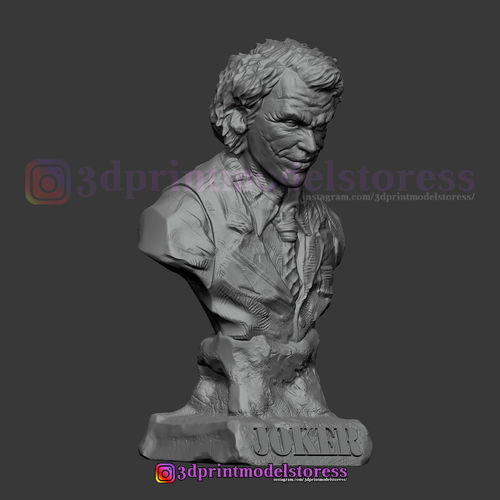 Joker Heath Ledger Bust Sculpt 3D print model 3D Print 288416