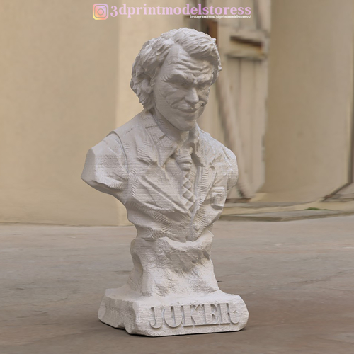 Joker Heath Ledger Bust Sculpt 3D print model