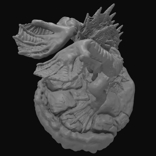 Dagon Statue/Dice Holder 3D Print 288441