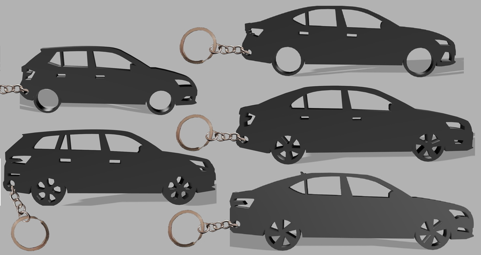 SKODA KEYCHAIN CAR PACK 1 3D Print 288499