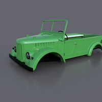 Small RC Body GAZ 69 1/8 Scale 3D Printing 288527