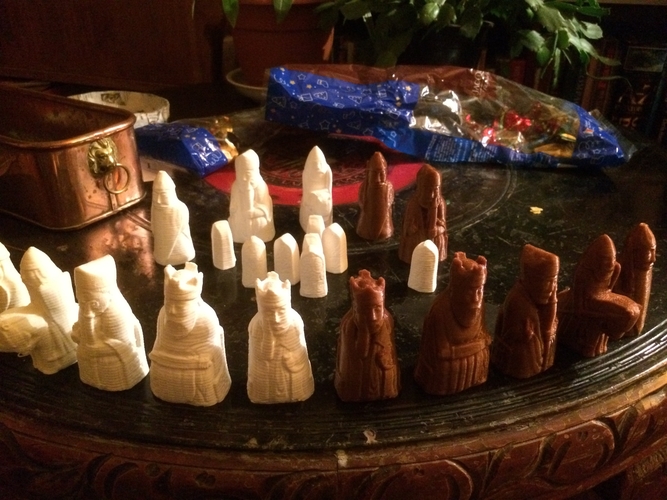 Spending time at home? Print a Lewis Chess set! Part 1/2 3D Print 288535