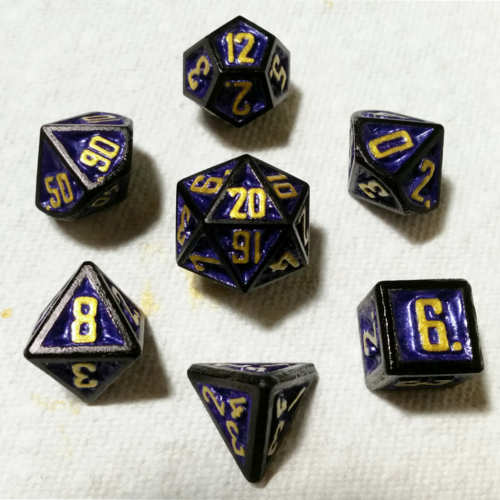 D&D Dice Set with Outset Numbering (d4 to d20) 3D Print 288637