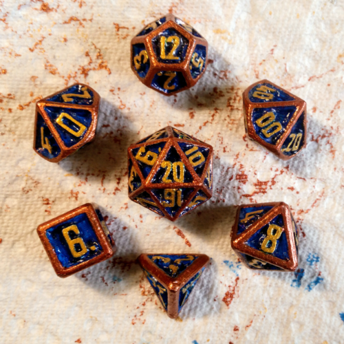 D&D Dice Set with Outset Numbering (d4 to d20) 3D Print 288639
