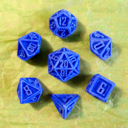 D&D Dice Set with Outset Numbering (d4 to d20) 3D Print 288640