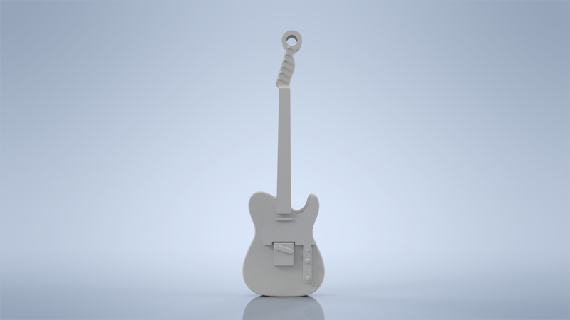 Tele Model Pin Set Telecaster keychain - Pinshape