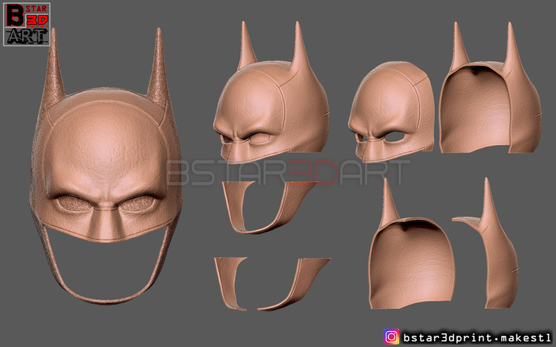 Batman Mask - Robert Pattinson - The Batman 2021 3D Print 288909