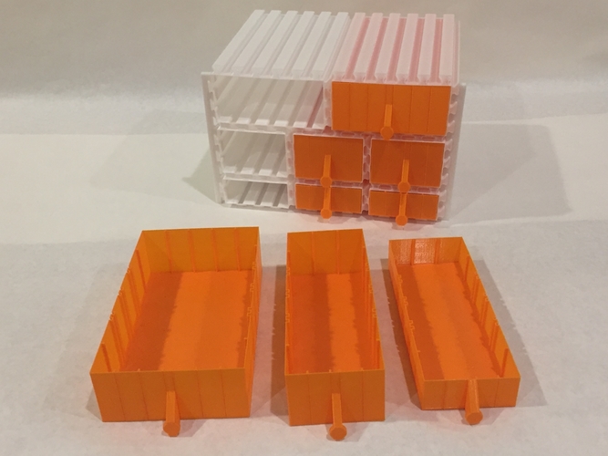 Vase Mode Modular Small Parts Drawers 3D Print 289061