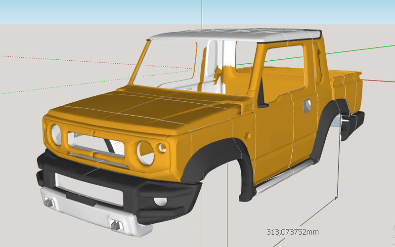 Suzuki Jimny (mk4 jb74) Sierra Pickup 2019 Body 3D Print 289092