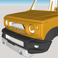 Small Suzuki Jimny (mk4 jb74) Sierra Pickup 2019 Body 3D Printing 289093