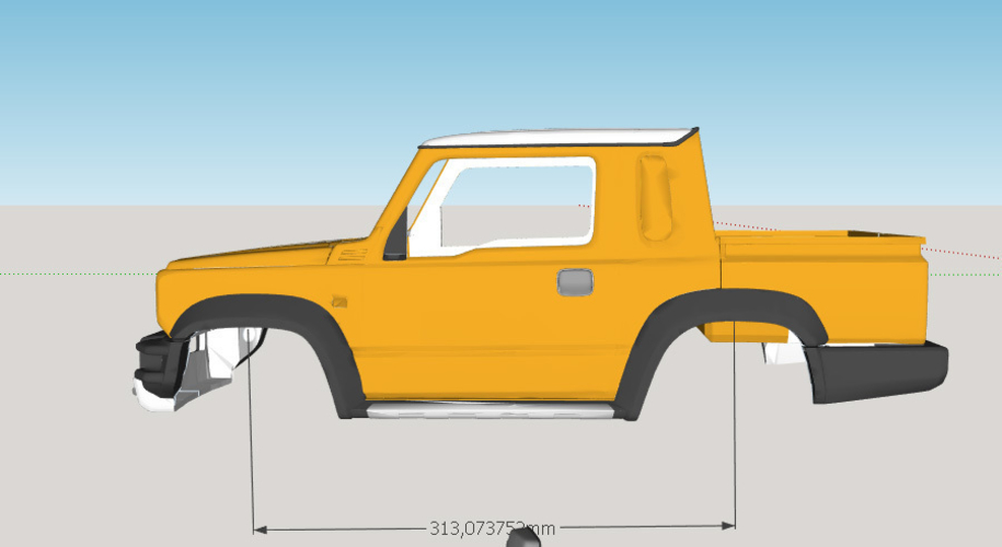 Suzuki Jimny (mk4 jb74) Sierra Pickup 2019 Body 3D Print 289094