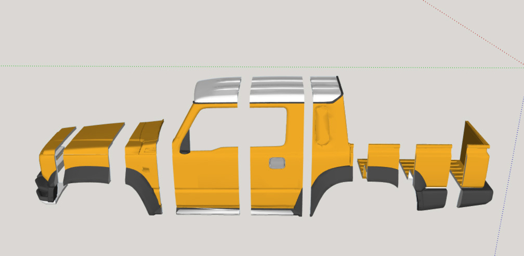 Suzuki Jimny (mk4 jb74) Sierra Pickup 2019 Body 3D Print 289098