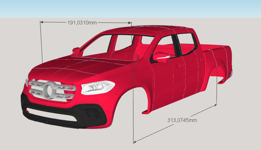 Mercedes Benz X-Class 2018 Body 3D Print 289109