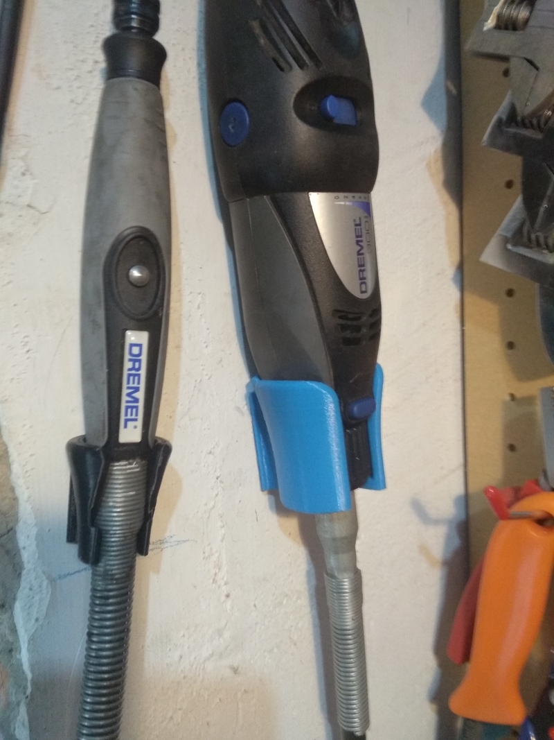 Dremel wall bracket with flexible shaft