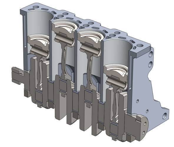 Engine block vw 1.8T ( printable) 3D Print 289240