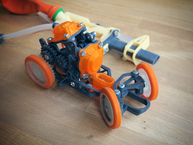 Pneumobile: Balloon Powered Toy Car 3D Print 289378