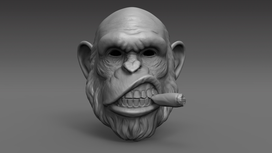 Ape Mask 3D Printable 3D Print 289431
