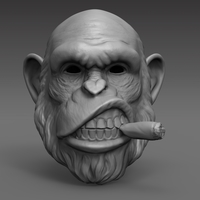 Small Ape Mask 3D Printable 3D Printing 289431
