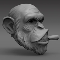 Ape Mask 3D Printable - Thumbnail 2