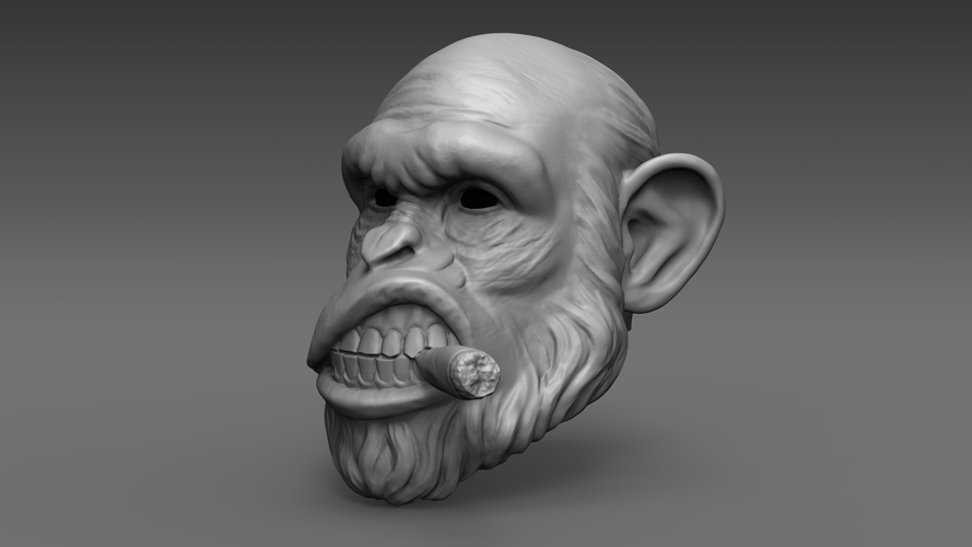 Ape Mask 3D Printable 3D Print 289433