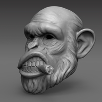 Ape Mask 3D Printable - Thumbnail 3