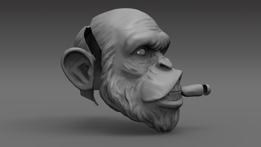 Ape Mask 3D Printable 3D Print 289434