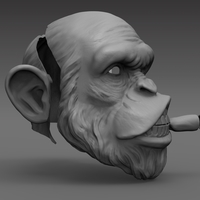 Ape Mask 3D Printable - Thumbnail 4