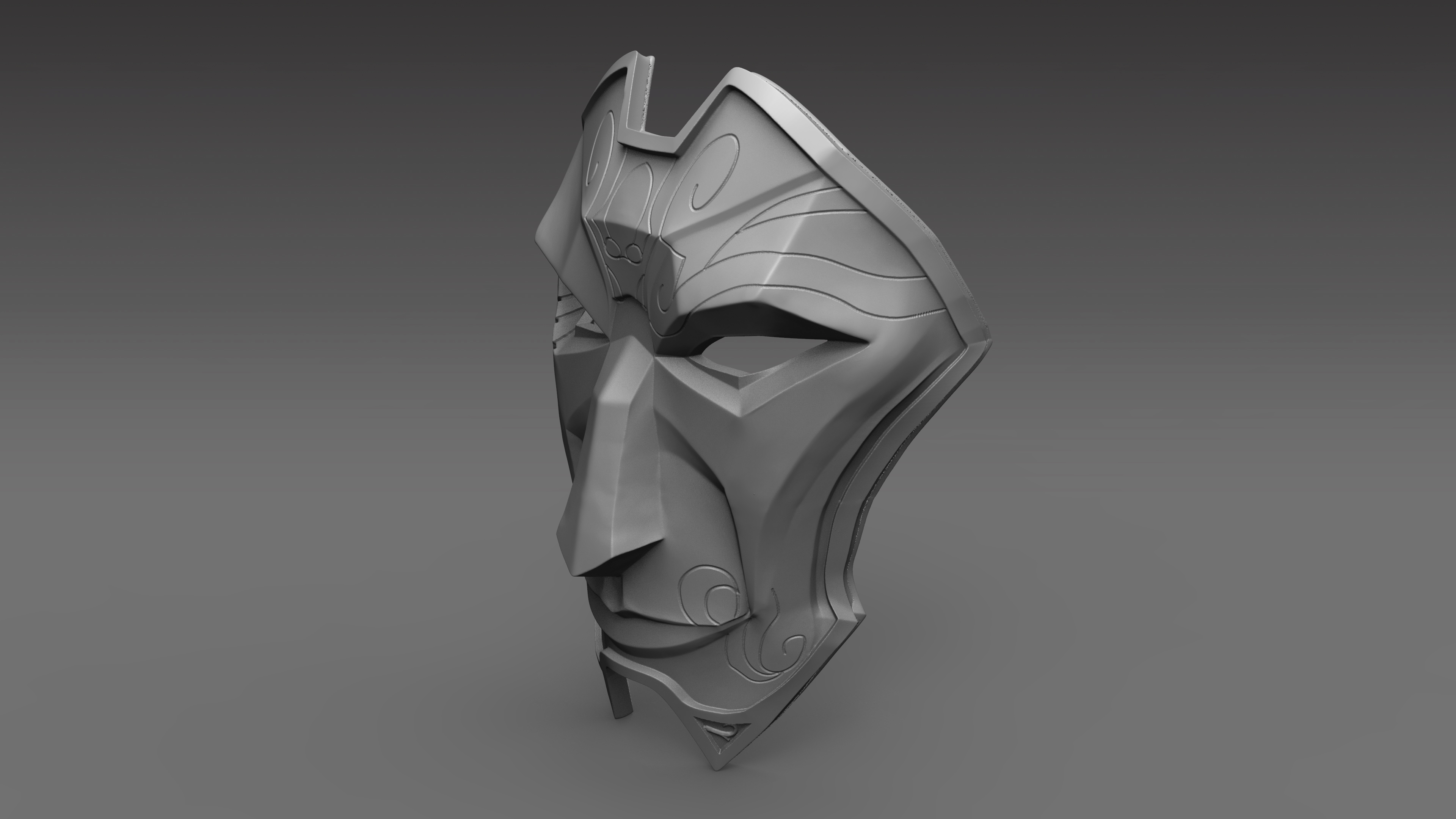 Skorpe strøm udvikling af 3D Printed Jhin Mask 3D Printable by Raleigth | Pinshape
