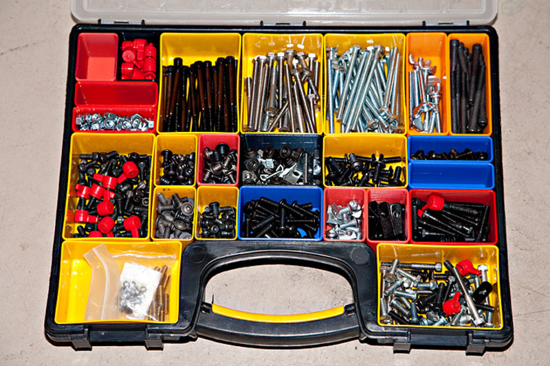 Assorted bins for the Stanley organizer case