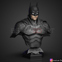 Small Batman Bust 2021 - Robert Pattinson - DC comic 3D Printing 289559