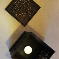 Photophore Mandala V2 with LED candle - Thumbnail 2