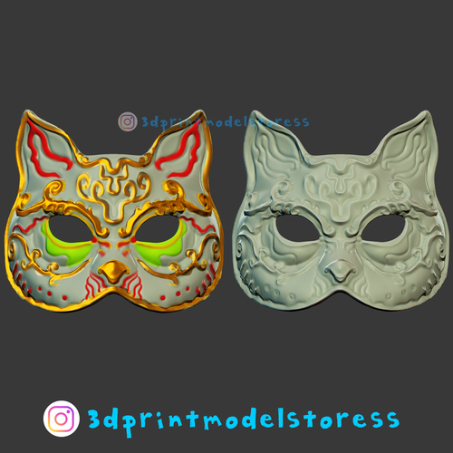 Spider Splicer Kitty Mask - Splicer Cat Mask Cosplay Helmet  3D Print 289692