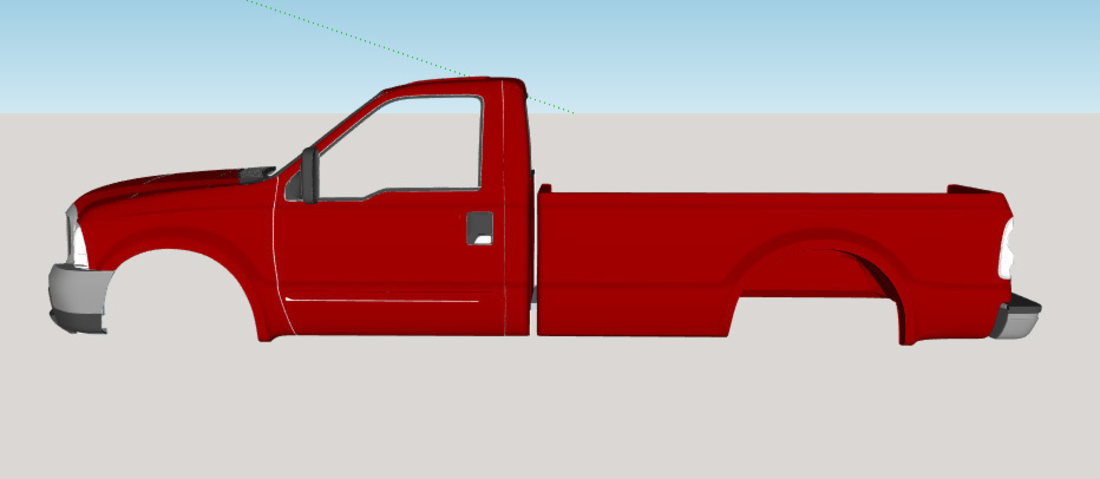 Ford F 350 SuperDuty 1999 Body 3D Print 289811