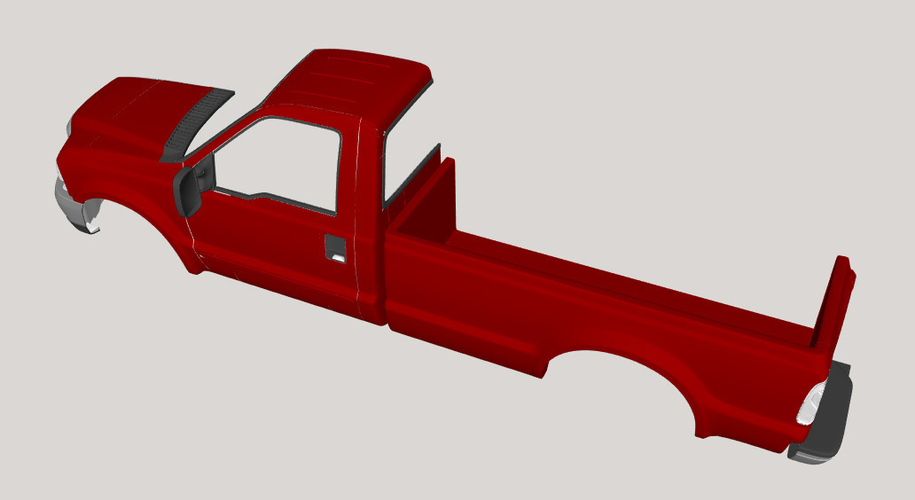 Ford F 350 SuperDuty 1999 Body 3D Print 289813