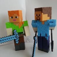 Small Minecraft Alex by Coufikus 3D Printing 290167