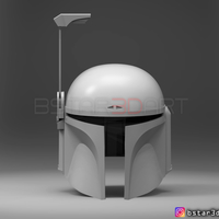 Boba Fett Helmet - Mandalorian Death watch Hemet 3D print model - Thumbnail 1