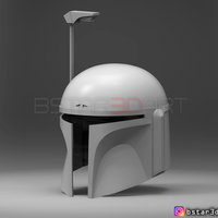 Boba Fett Helmet - Mandalorian Death watch Hemet 3D print model - Thumbnail 2