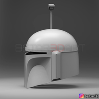 Boba Fett Helmet - Mandalorian Death watch Hemet 3D print model - Thumbnail 3