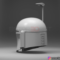 Boba Fett Helmet - Mandalorian Death watch Hemet 3D print model - Thumbnail 4