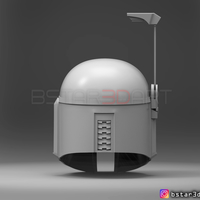 Boba Fett Helmet - Mandalorian Death watch Hemet 3D print model - Thumbnail 5