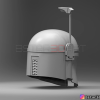 Boba Fett Helmet - Mandalorian Death watch Hemet 3D print model - Thumbnail 6