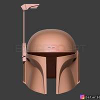 Boba Fett Helmet - Mandalorian Death watch Hemet 3D print model - Thumbnail 9