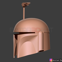 Boba Fett Helmet - Mandalorian Death watch Hemet 3D print model - Thumbnail 10