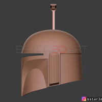 Boba Fett Helmet - Mandalorian Death watch Hemet 3D print model - Thumbnail 11