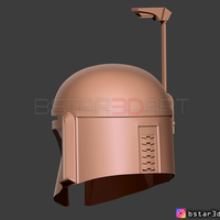 Boba Fett Helmet - Mandalorian Death watch Hemet 3D print model - Thumbnail 12