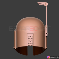 Boba Fett Helmet - Mandalorian Death watch Hemet 3D print model - Thumbnail 13