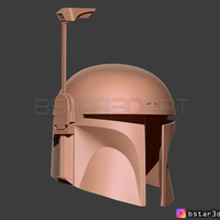 Boba Fett Helmet - Mandalorian Death watch Hemet 3D print model - Thumbnail 15